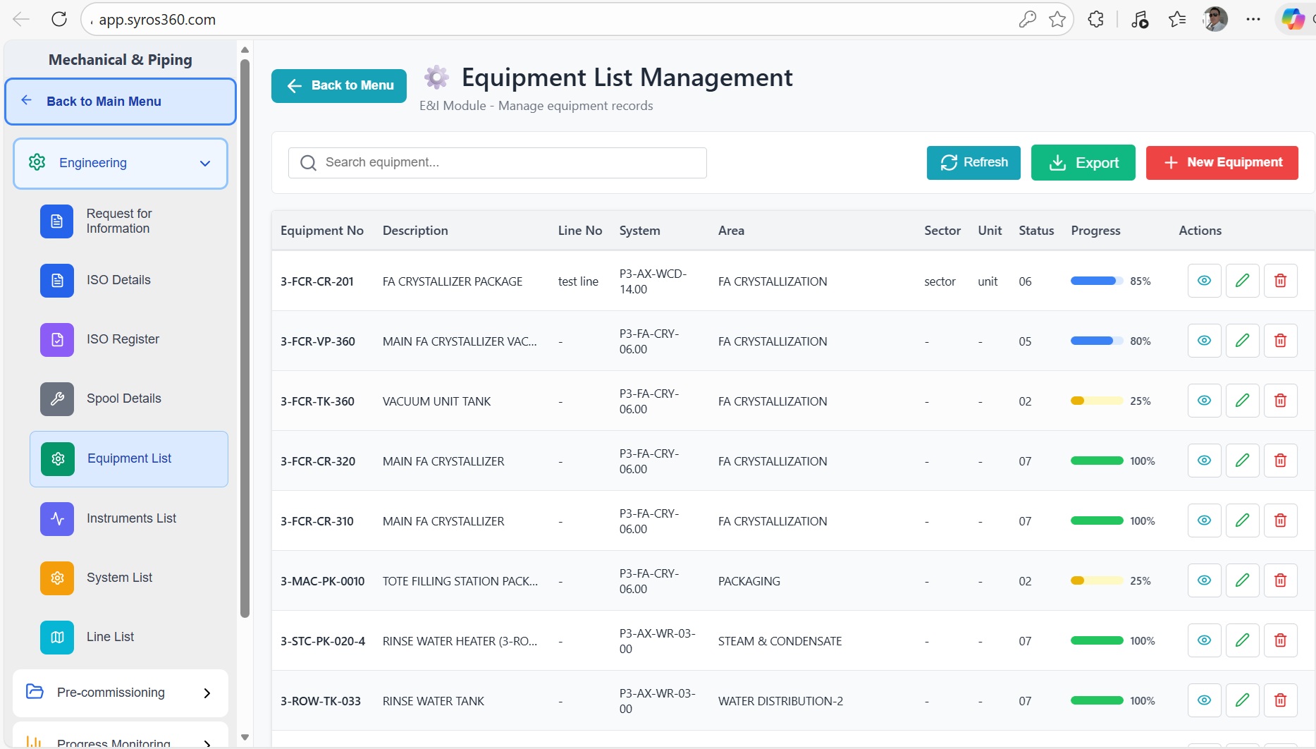 Mechanical QA/QC Reports